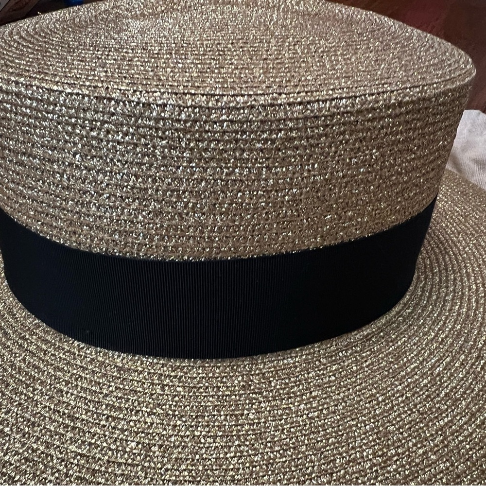 Auth Gucci lame straw hat - Picture 2 of 10